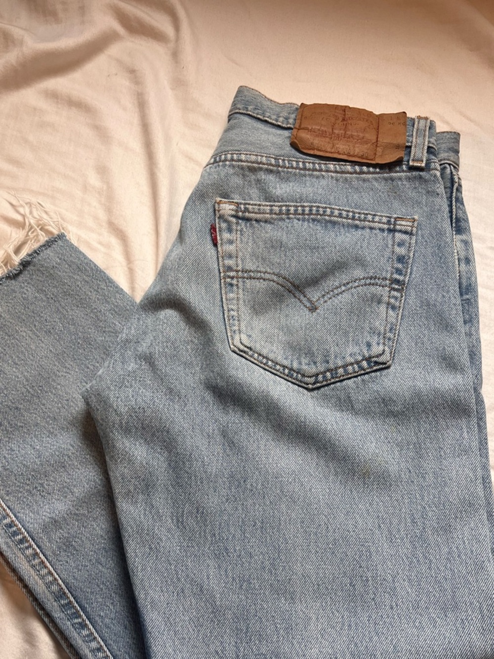 Vintage Levi's 501’s Jeans in Light Wash Blue - Straight Leg